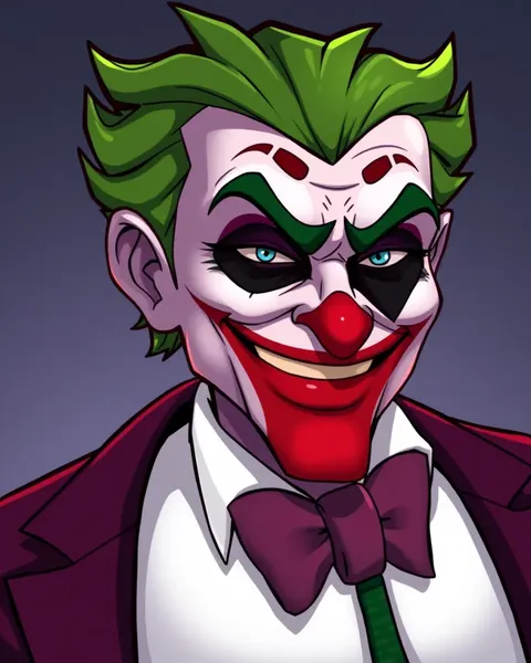 Cartoon Images of the Joker's Maniacal Laughter