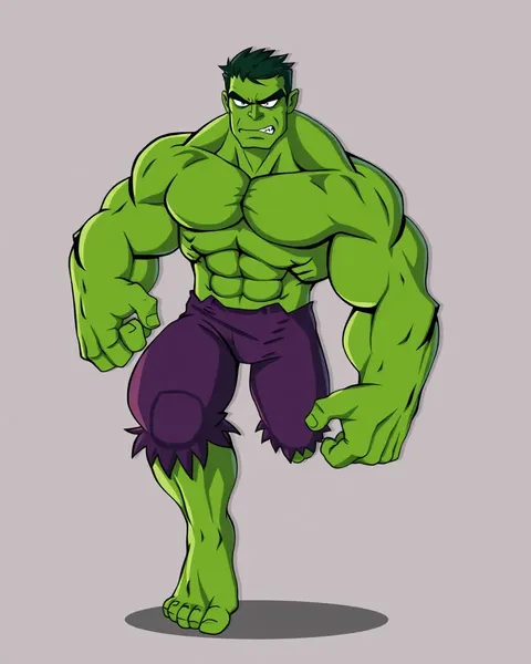 Cartoon Images of the Powerful Hulk