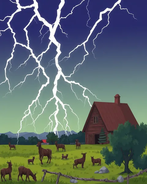 Cartoon Images with Lightning and Explosions