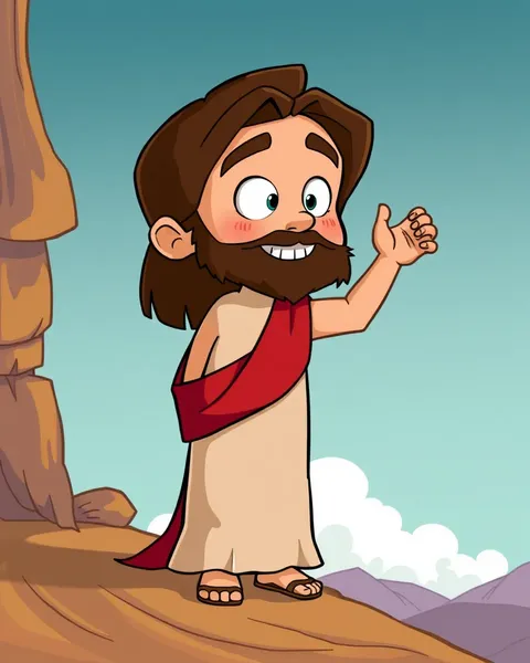 Cartoon Jesus Picture Illustration