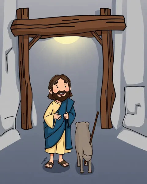 Cartoon Jesus Pictures Used to Teach Children