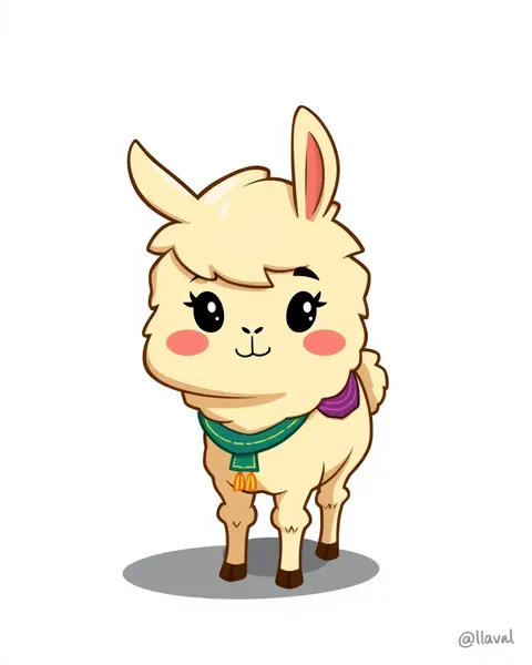 Cartoon Llama Images for Kids and Adults