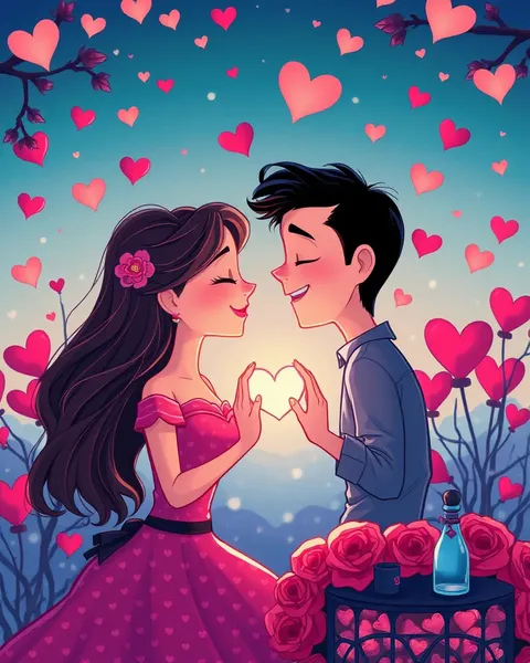 Cartoon Love Images with Romantic Touch