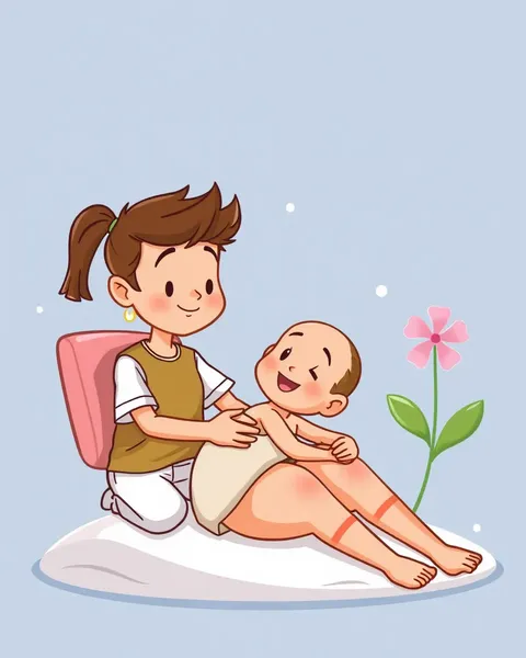 Cartoon Massage Images for Stress Reduction