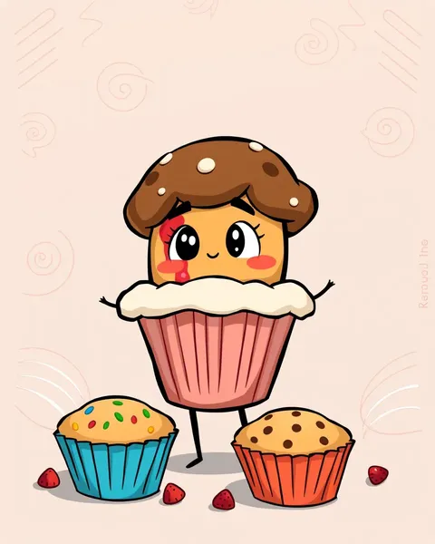 Cartoon Muffin Images: Colorful Creations for Kids' Delight