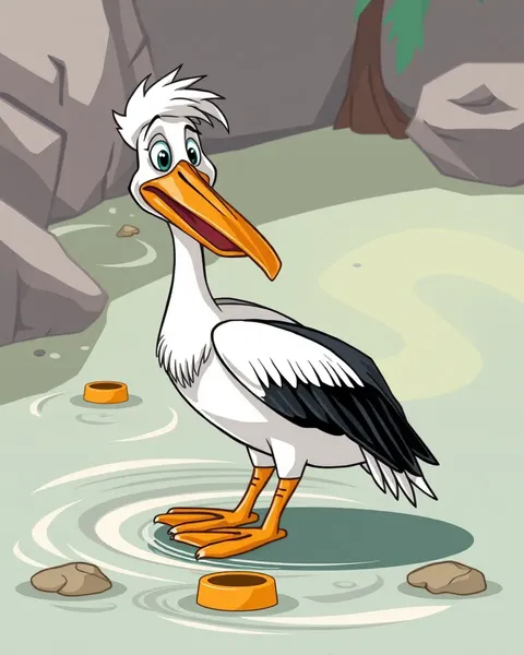 Cartoon Pelican Images: Colorful Cartoon Pelican Images