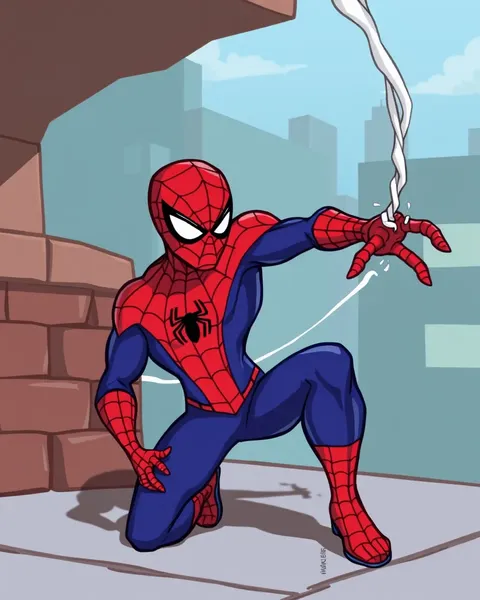 Cartoon Picture of Spiderman Character