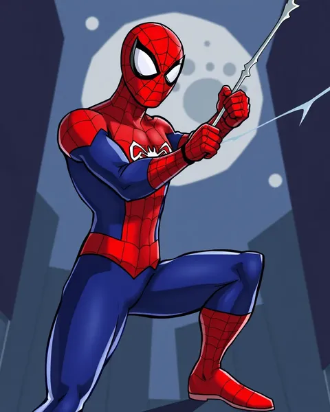 Cartoon Picture of Spiderman Hero