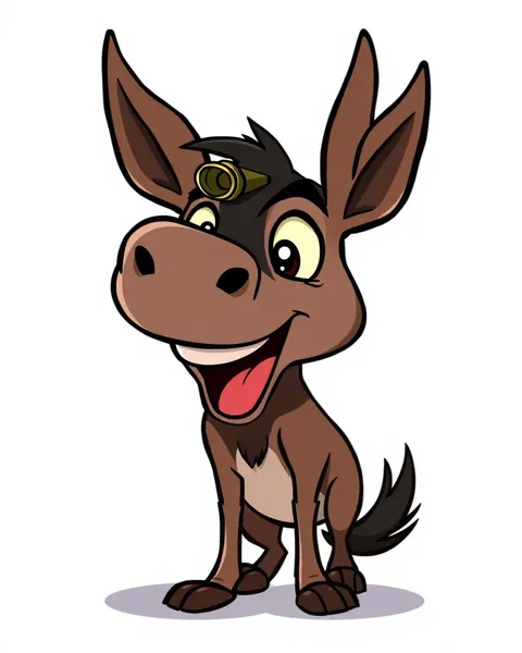 Cartoon Picture of a Mule's Face