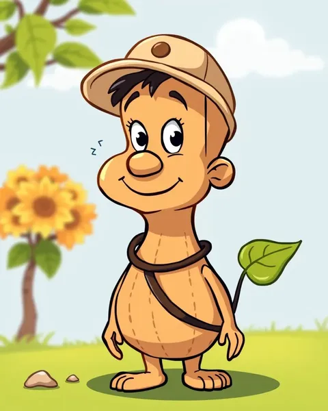 Cartoon Picture of a Peanut