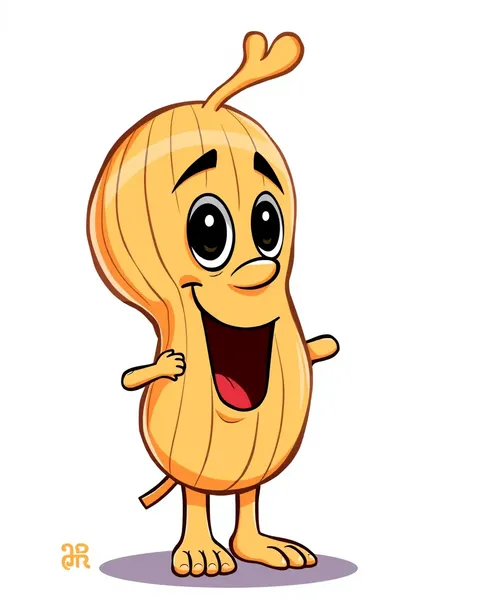 Cartoon Picture of a Peanut