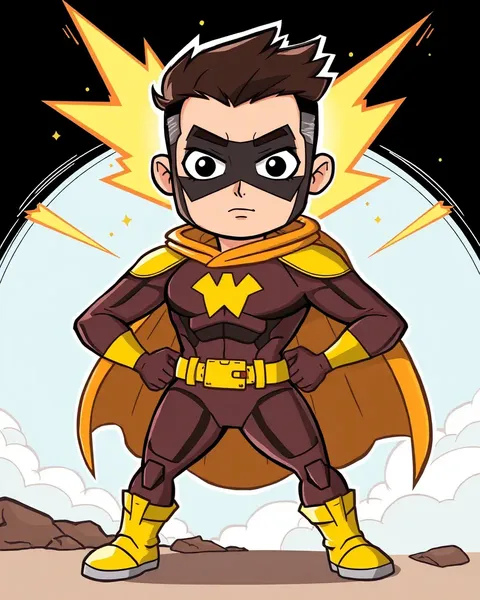 Cartoon Picture of a Superhero Icon