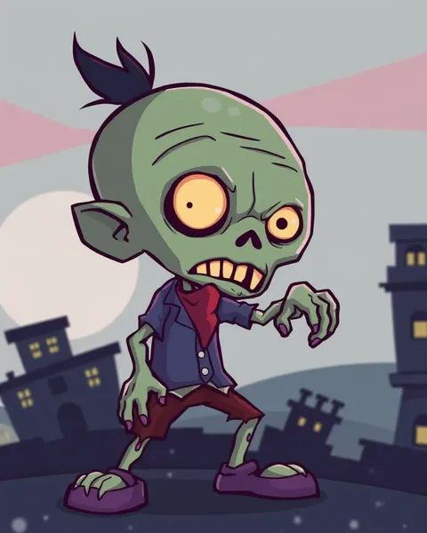 Cartoon Picture of a Zombie