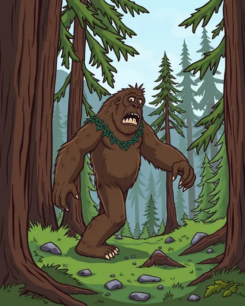 Cartoon Pictures of Bigfoot's Habitat