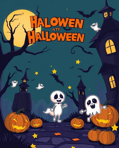 Cartoon Pictures of Halloween Characters and Scenes