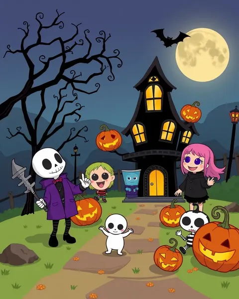 Cartoon Pictures of Halloween Traditions and Symbols