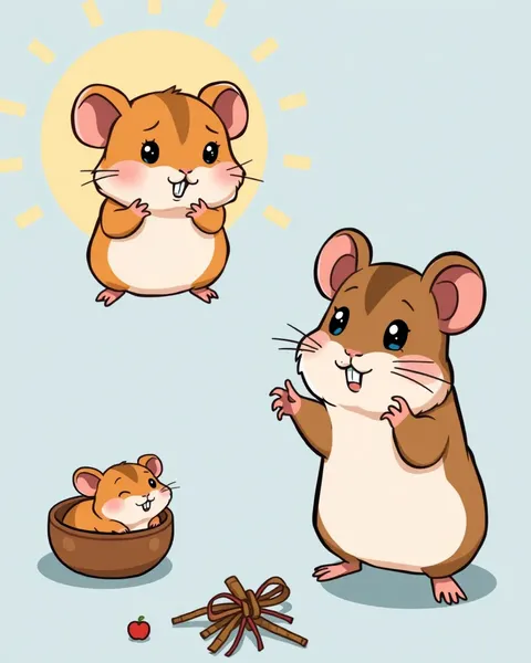 Cartoon Pictures of Hamsters' World