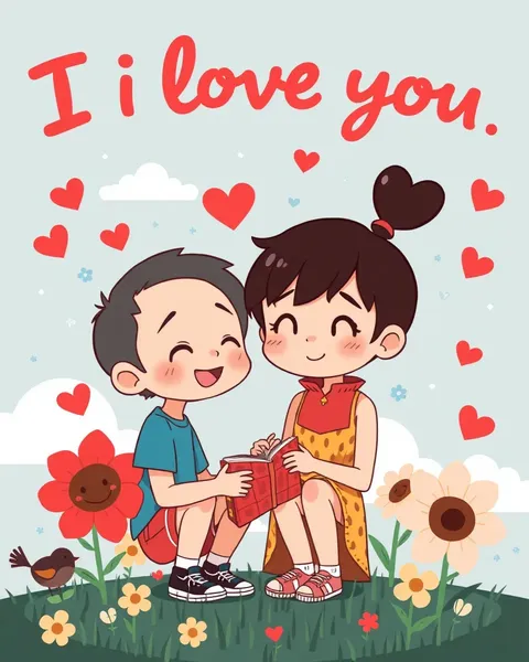 Cartoon Pictures of I Love You Messages