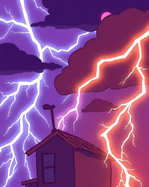 Cartoon Pictures of Lightning: A Bright Display