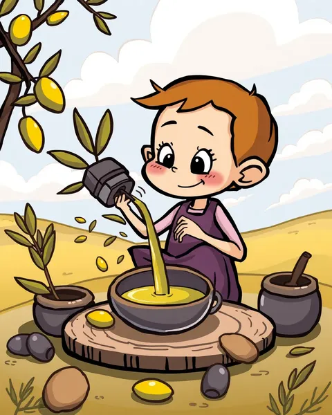 Cartoon Pictures of Olive Oil Delight