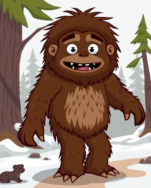 Cartoon Pictures of Sasquatch in Folklore