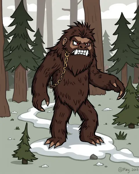 Cartoon Pictures of Sasquatch in Illustrations