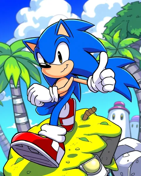 Cartoon Pictures of Sonic's Superpowers