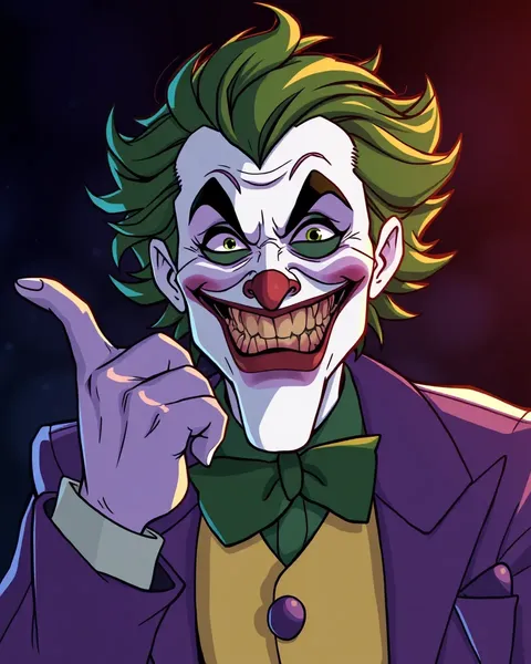 Cartoon Pictures of the Joker's Antics