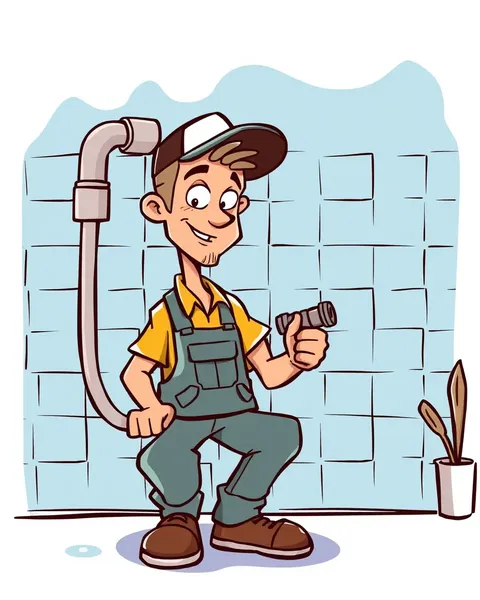 Cartoon Plumbing Images Depict Whimsical Water Scenes