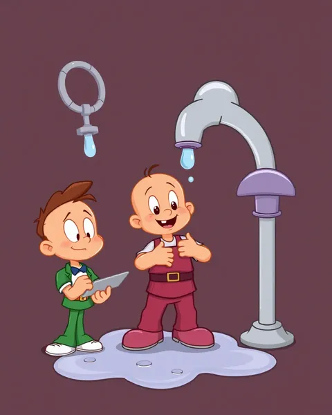 Cartoon Plumbing Images: Playful Illustrations of Plumbing Fixtures