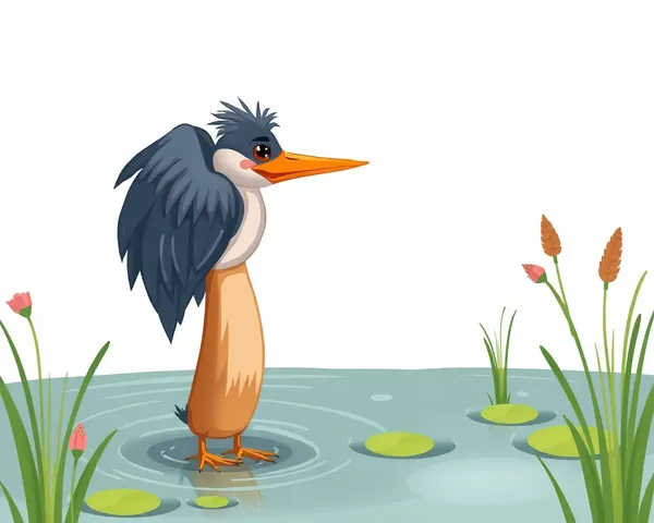 Cartoon Pond Reed Clean PNG Format