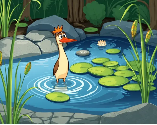 Cartoon Pond Reed Clean PNG Graphic