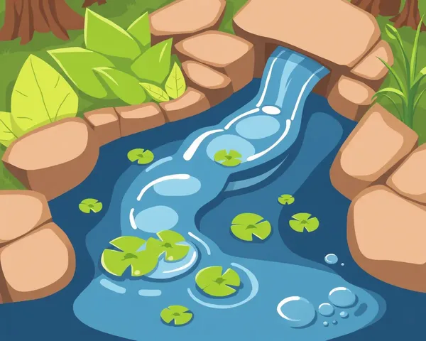 Cartoon Pond Water Clean PNG File Needed