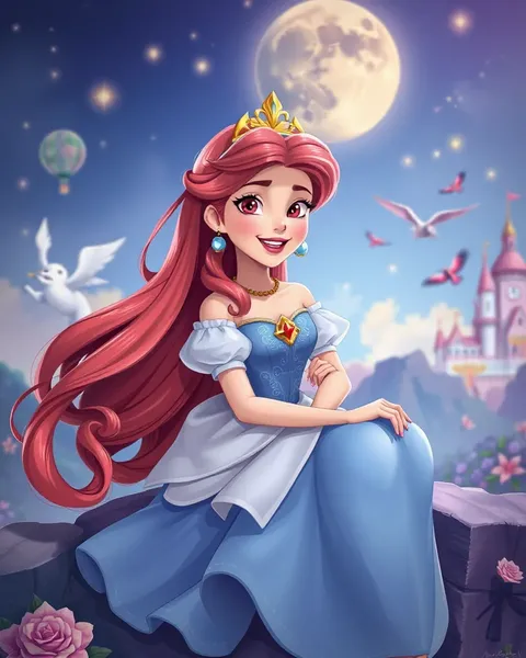 Cartoon Princesses in Pictures for Young Hearts