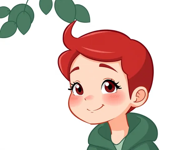 Cartoon Red Head Hair PNG Clipart