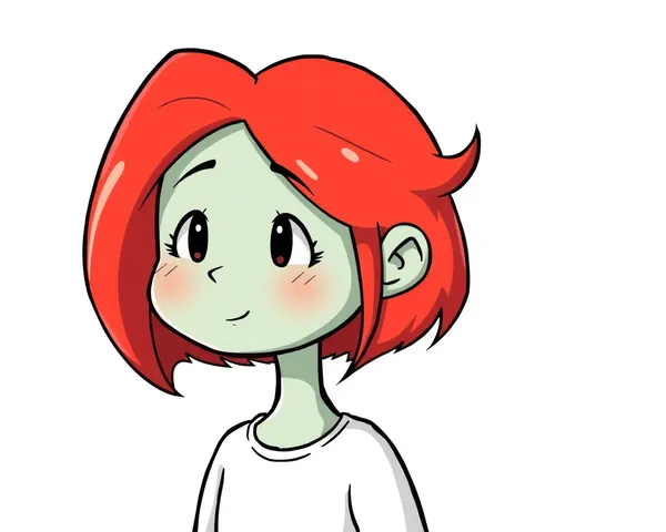 Cartoon Red Head Hair PNG Free