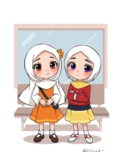 Cartoon Sisters Images Bring Joyful Childhood Memories