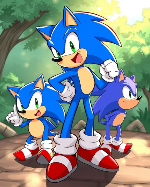 Cartoon Sonic Pictures in Various Scenes