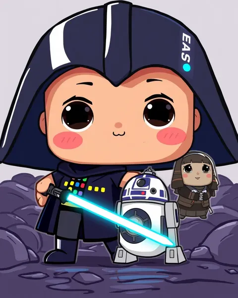 Cartoon Star Wars Images Feature Classic Scenes