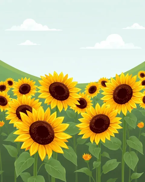 Cartoon Sunflower Images for Art