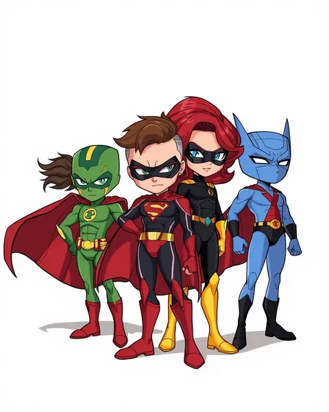 Cartoon Superheroes Image Collection