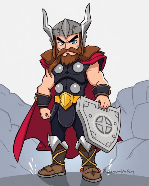 Cartoon Thor Pictures with Comic Book Heroes