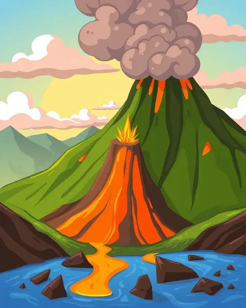 Cartoon Volcano Images: A Landmark of Fierce Beauty