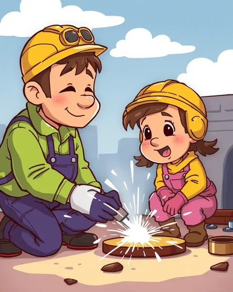 Cartoon Welding Pictures for Art Education