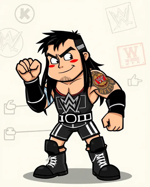 Cartoon Wrestler Images with Action Packed Scenes