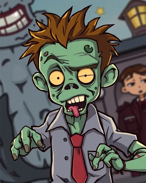 Cartoon Zombie Picture Illustration Description