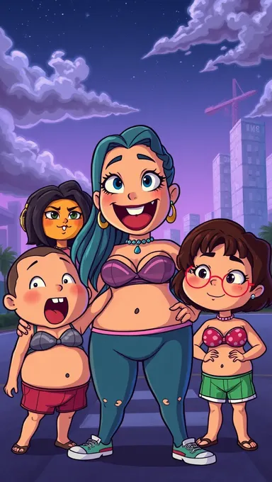 Cartoons Featuring Huge Breasts and Ample Cleavage