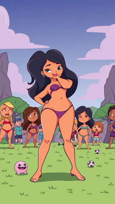 Cartoons of Women with Huge Breasts and Curves