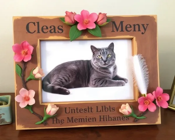 Cat Memorial Picture Frame for Cherished Memories