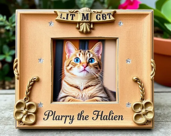 Cat Memorial Picture Frame with Lasting Legacy